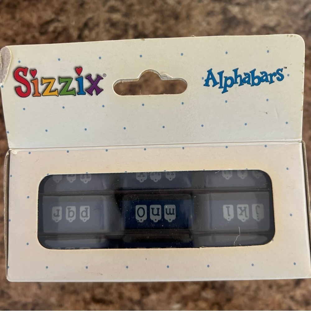 Sizzix Alphabars DoodleTag Lowercase Alphabet Die Set 38-1069 9 Alphabar Dies - Picture 5 of 6